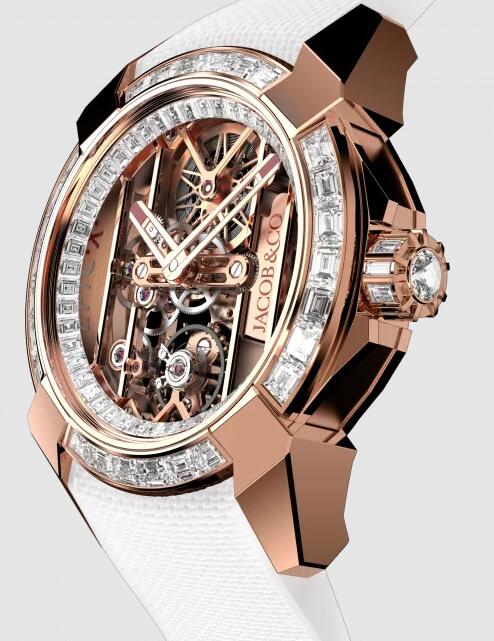 Review Jacob & Co EPIC X ROSE GOLD BAGUETTE DIAMOND EX100.43.BD.BD.ABRUA Replica watch